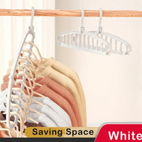 Rotating 11-Hole Foldable Clothes Hanger – Space-Saving Closet Organiser & Multi-Port Drying Rack for Scarves and Clothes